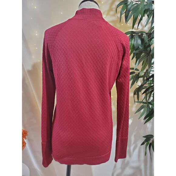 Lululemon Rest Less 1/2 Zip Pullover Diamond Top Womens Size 10 Star Ruby Pink - Picture 5 of 12